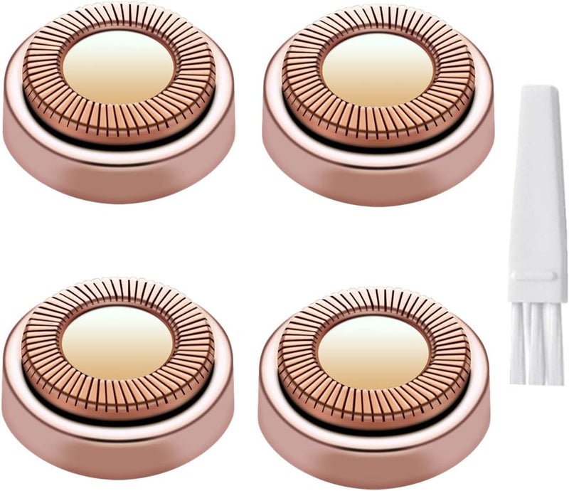 BECHY Facial Hair Remover Replacement Heads for Generation 1 Finishing Touch Flawless Facial Hair Removal Tool for Women,18K Gold-Plated Rose Gold 4 Count,First Generation by . - Image 1